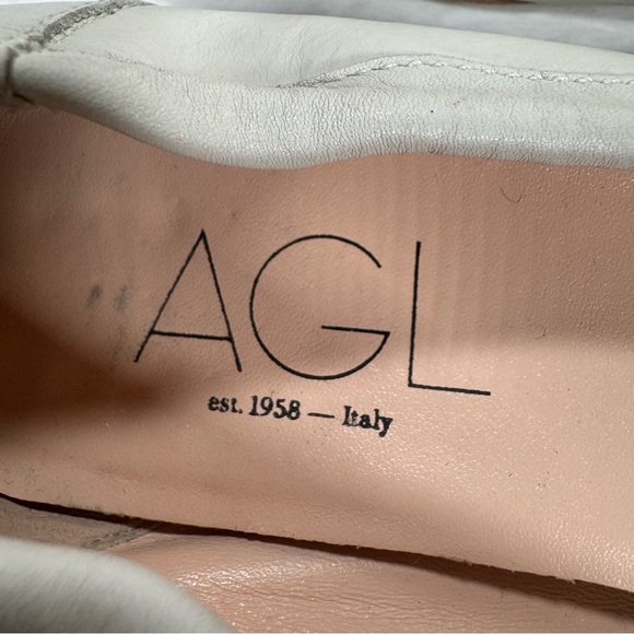 AGL Attilio Giusti Leombruni Cream Metallic Leopard Print Captoe Flats Size 9 - Picture 9 of 12